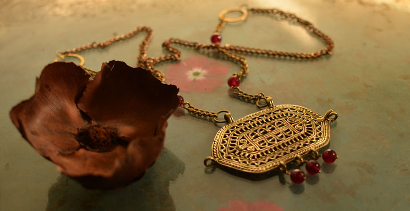 प्रभा ✺ Brass Necklace { 7 }